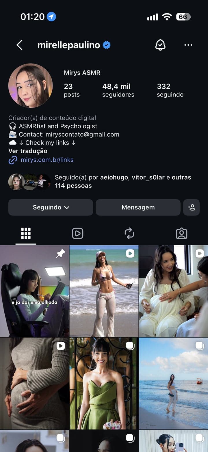 Mirys profile on Instagram
