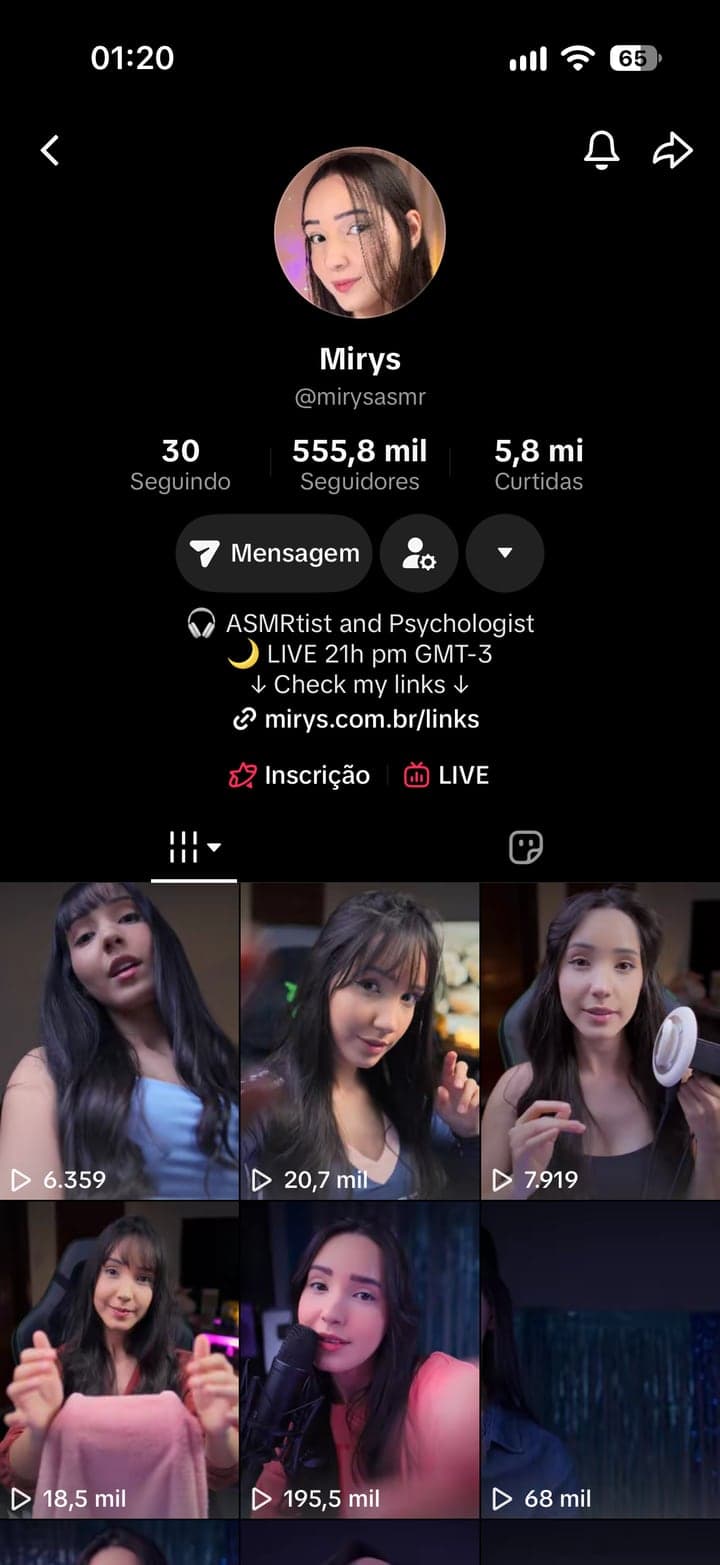 Mirys profile on TikTok